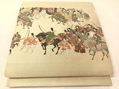 平和屋着物●六通柄袋帯　紹巴　京の雅び　金糸　正絹　逸品　CABJ7368vp