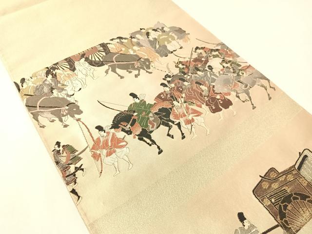 平和屋着物●六通柄袋帯　紹巴　京の雅び　金糸　正絹　逸品　CABJ7368vp