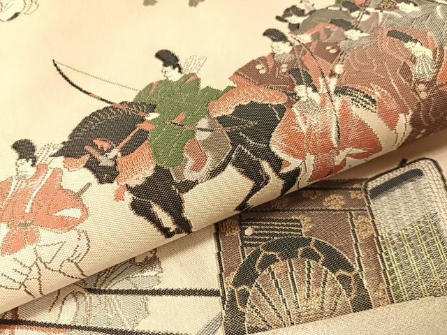 平和屋着物●六通柄袋帯　紹巴　京の雅び　金糸　正絹　逸品　CABJ7368vp