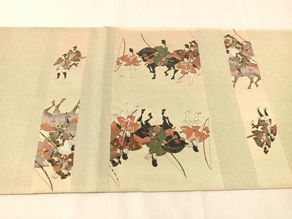 平和屋着物●六通柄袋帯　紹巴　京の雅び　金糸　正絹　逸品　CABJ7368vp
