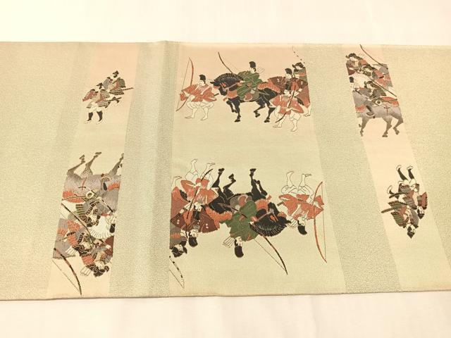 平和屋着物●六通柄袋帯　紹巴　京の雅び　金糸　正絹　逸品　CABJ7368vp