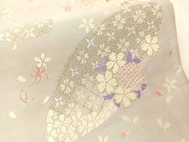平和屋着物●六通柄袋帯　唐織　花四季譜　金糸　正絹　逸品　CABJ7383vp