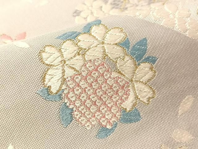 平和屋着物●六通柄袋帯　唐織　花四季譜　金糸　正絹　逸品　CABJ7383vp