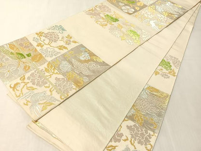 平和屋着物●六通柄　本袋帯　万歴錦　金銀糸　正絹　逸品　CABJ7390vp