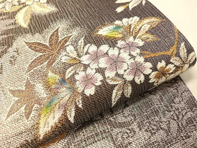 平和屋着物●六通柄袋帯　高台寺四百周年　枝桜　金銀糸　やまと誂製　正絹　逸品　CABJ7392vp