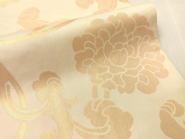 平和屋着物●織物一筋名門　織悦　全通柄　本袋帯　花唐草文　金糸　正絹　逸品　CABJ7395vp