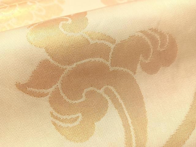 平和屋着物●織物一筋名門　織悦　全通柄　本袋帯　花唐草文　金糸　正絹　逸品　CABJ7395vp