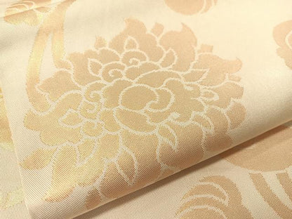 平和屋着物●織物一筋名門　織悦　全通柄　本袋帯　花唐草文　金糸　正絹　逸品　CABJ7395vp