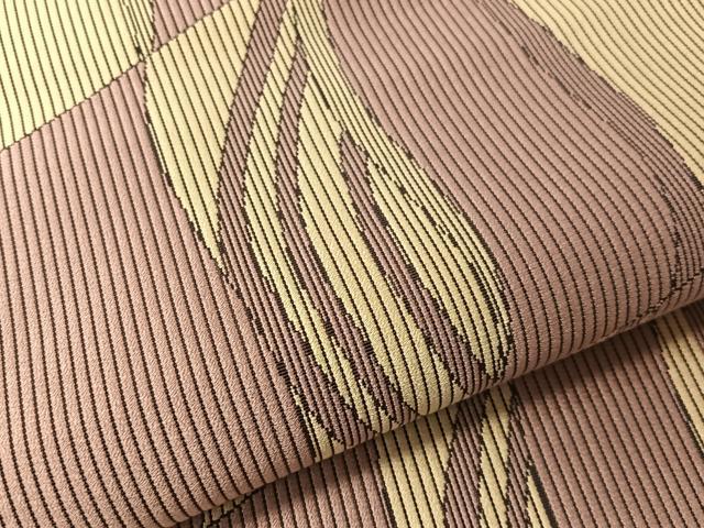 平和屋着物●両面　六通柄袋帯　幾何学文様　正絹　逸品　CABJ7402vp