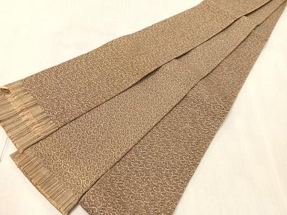 平和屋着物●男性　本場筑前博多織　角帯　唐草文　証紙付き　正絹　逸品　CABJ7428vp