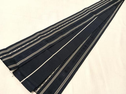 平和屋着物●男性　本場筑前博多織　角帯　献上　証紙付き　正絹　逸品　CABJ7430vp