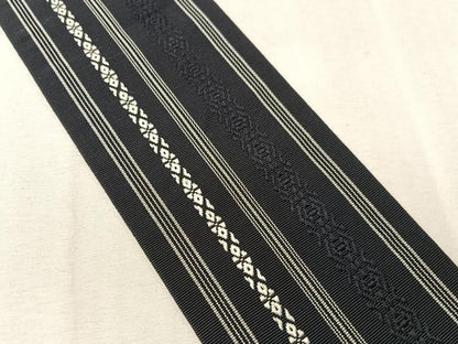 平和屋着物●男性　本場筑前博多織　角帯　献上　正絹　逸品　CABJ7432vp