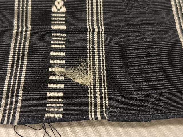 平和屋着物●男性　本場筑前博多織　角帯　献上　正絹　逸品　CABJ7432vp