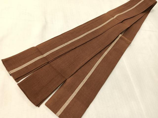 平和屋着物●竺仙　男性　角帯　間道　証紙付き　綿　逸品　CABJ7433vp