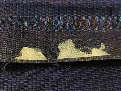 平和屋着物●男性　本場筑前博多織　両面　角帯　霞文　正絹　逸品　CABJ7435vp