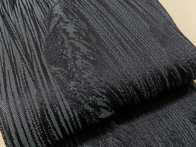 平和屋着物●男性　本場筑前博多織　角帯　立波文　正絹　逸品　CABJ7436vp
