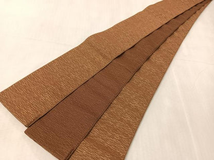 平和屋着物●男性　本場筑前博多織　両面　角帯　霞文　正絹　逸品　CABJ7440vp