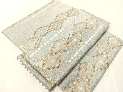 平和屋着物●つけ帯　花菱文　金糸　正絹　逸品　CABJ7442vp