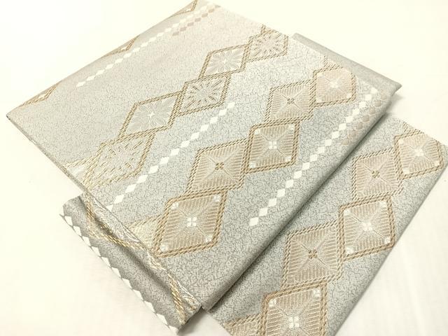 平和屋着物●つけ帯　花菱文　金糸　正絹　逸品　CABJ7442vp
