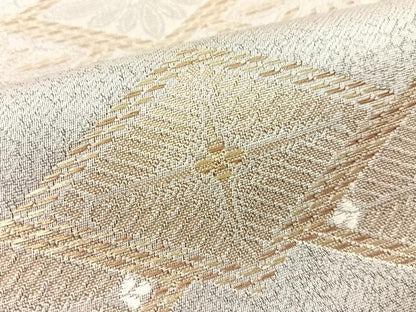 平和屋着物●つけ帯　花菱文　金糸　正絹　逸品　CABJ7442vp