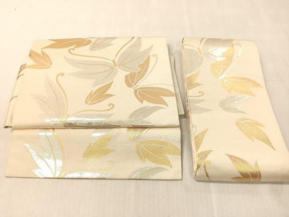 平和屋着物●つけ帯　舞蝶文　金銀糸　正絹　逸品　CABJ7443vp