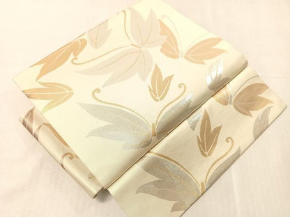 平和屋着物●つけ帯　舞蝶文　金銀糸　正絹　逸品　CABJ7443vp