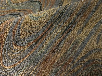 平和屋着物●染織作家　染織デザイナー　大島明　つけ帯　流水文　正絹　逸品　CABJ7445vp