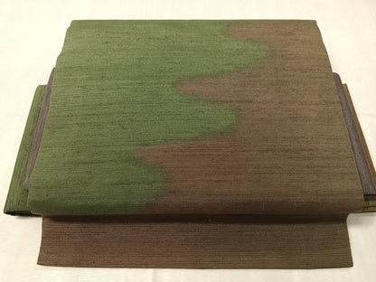 平和屋着物●つけ帯　紬地　霞文　正絹　逸品　CABJ7449vp
