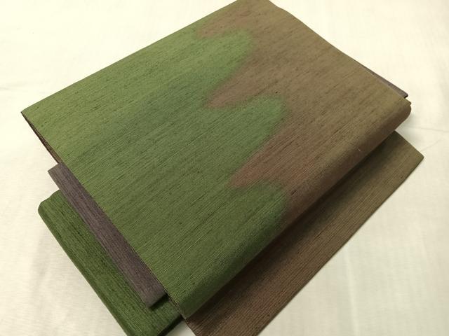 平和屋着物●つけ帯　紬地　霞文　正絹　逸品　CABJ7449vp