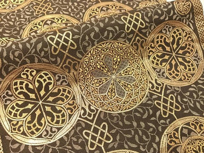平和屋着物●西陣　織楽浅野　六通柄袋帯　吉祥丸文　金糸　正絹　逸品　CABJ7457vp