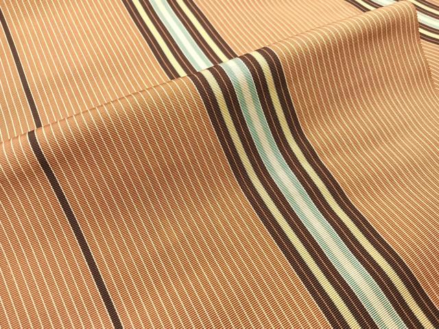 平和屋着物●本場筑前博多織　八寸名古屋帯　間道　正絹　逸品　CABJ7460vp