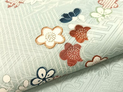 平和屋着物●九寸名古屋帯　駒刺繍　絞り　雲取り花文　正絹　逸品　CABJ7481vp