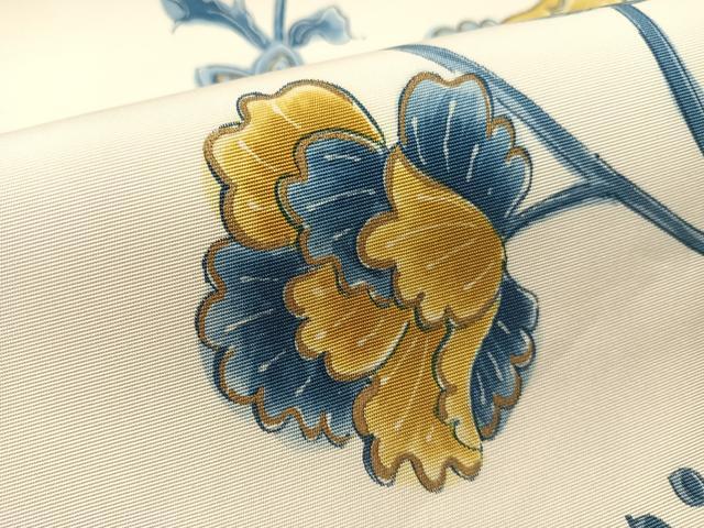 平和屋着物●塩瀬　六通柄袋帯　更紗唐草文　金彩　正絹　逸品　未使用　CABJ7489vp