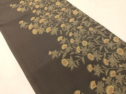 平和屋着物●全通柄袋帯　アザミ　正絹　逸品　CABJ7492vp