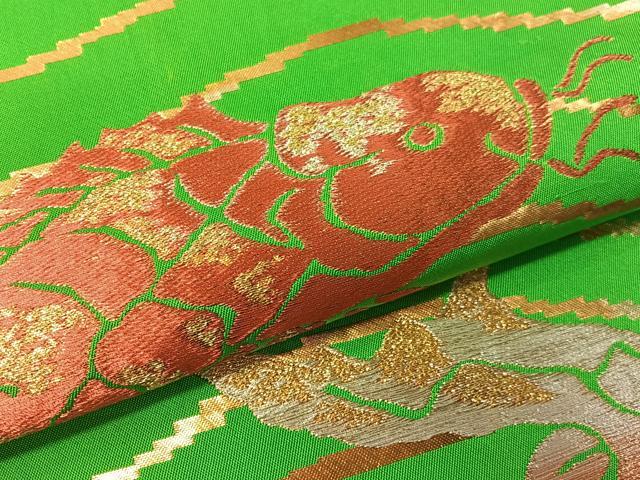 平和屋着物●六通柄　本袋帯　荒磯　金銀糸　正絹　逸品　CABJ7493vp