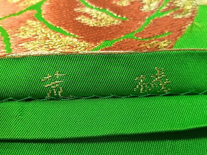平和屋着物●六通柄　本袋帯　荒磯　金銀糸　正絹　逸品　CABJ7493vp