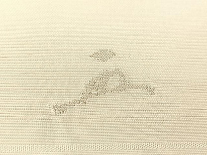 平和屋着物●能州紬　絲藝苑　上島洋山　両面　全通柄袋帯　道化師　ピエロ　横段文　金銀糸　正絹　逸品　未使用　CABJ7498vp