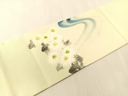 平和屋着物●東京友禅　熊谷好博子　九寸名古屋帯　手描き　能　正絹　逸品　CABJ7504vp