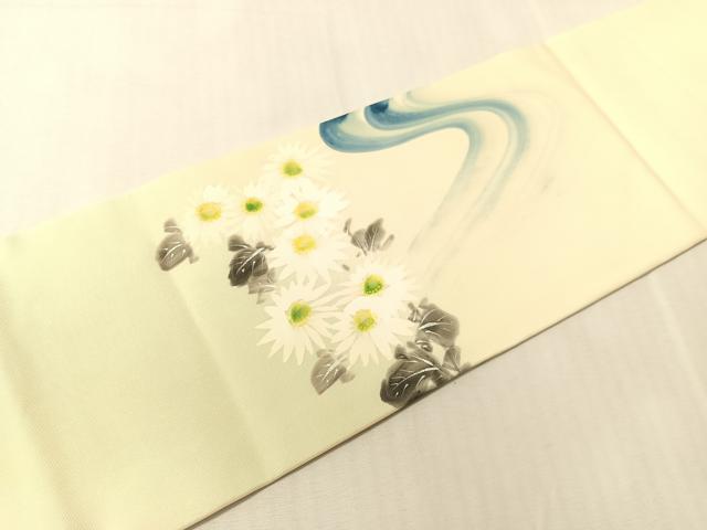 平和屋着物●東京友禅　熊谷好博子　九寸名古屋帯　手描き　能　正絹　逸品　CABJ7504vp