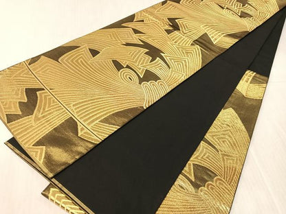 平和屋着物●西陣　川島織物　六通柄　本袋帯　束ね熨斗文　金糸　正絹　逸品　CABJ7507vp
