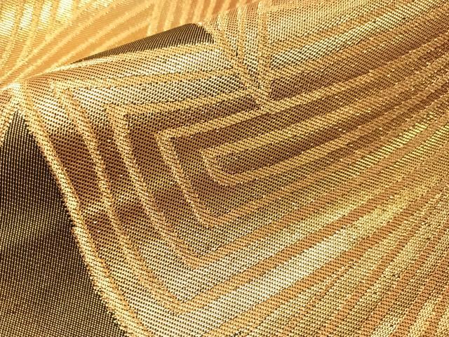 平和屋着物●西陣　川島織物　六通柄　本袋帯　束ね熨斗文　金糸　正絹　逸品　CABJ7507vp