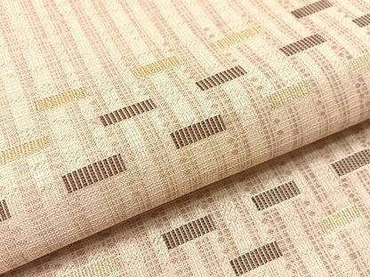 平和屋着物●九寸名古屋帯　幾何学文様　金糸　正絹　逸品　CABJ7512vp