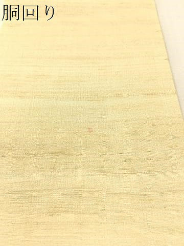 平和屋着物●インド・アッサム　野蚕糸　手織　ムガシルク　九寸名古屋帯　型染め　幾何学文様　正絹　逸品　CABJ7514vp
