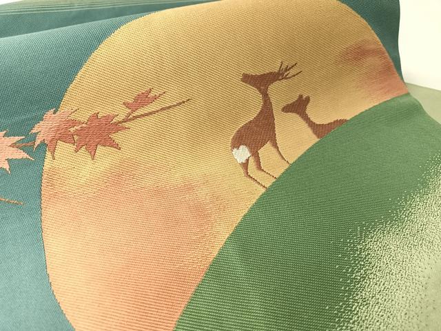 平和屋着物●九寸名古屋帯　夕霧　正絹　逸品　CABJ7523vp