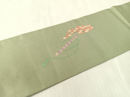 平和屋着物●九寸名古屋帯　夕霧　正絹　逸品　CABJ7523vp