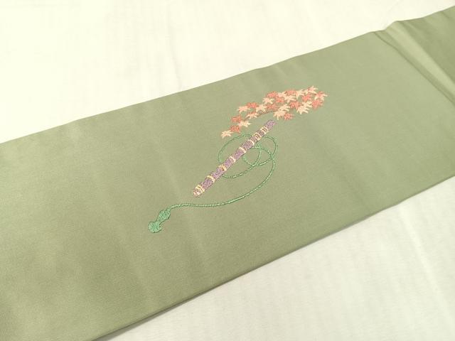 平和屋着物●九寸名古屋帯　夕霧　正絹　逸品　CABJ7523vp