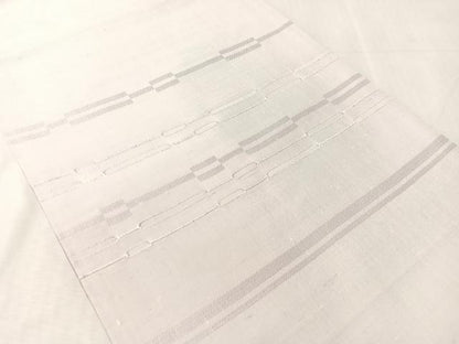 平和屋着物●両面 全通柄 京袋帯 めがね織 薄梅鼠色 藤色 正絹 逸品 CABJ7529vp