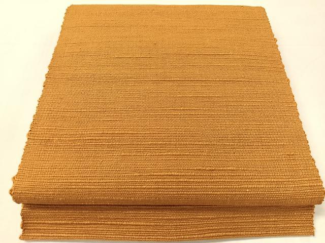 平和屋着物●八寸名古屋帯　信州紬　土色　証紙付き　正絹　逸品　未使用　CABJ7572vp