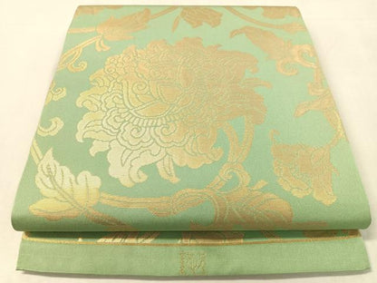 平和屋着物●織物一筋名門　織悦　全通柄　本袋帯　更紗文　金糸　正絹　逸品　CABJ7578vp