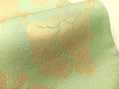 平和屋着物●織物一筋名門　織悦　全通柄　本袋帯　更紗文　金糸　正絹　逸品　CABJ7578vp
